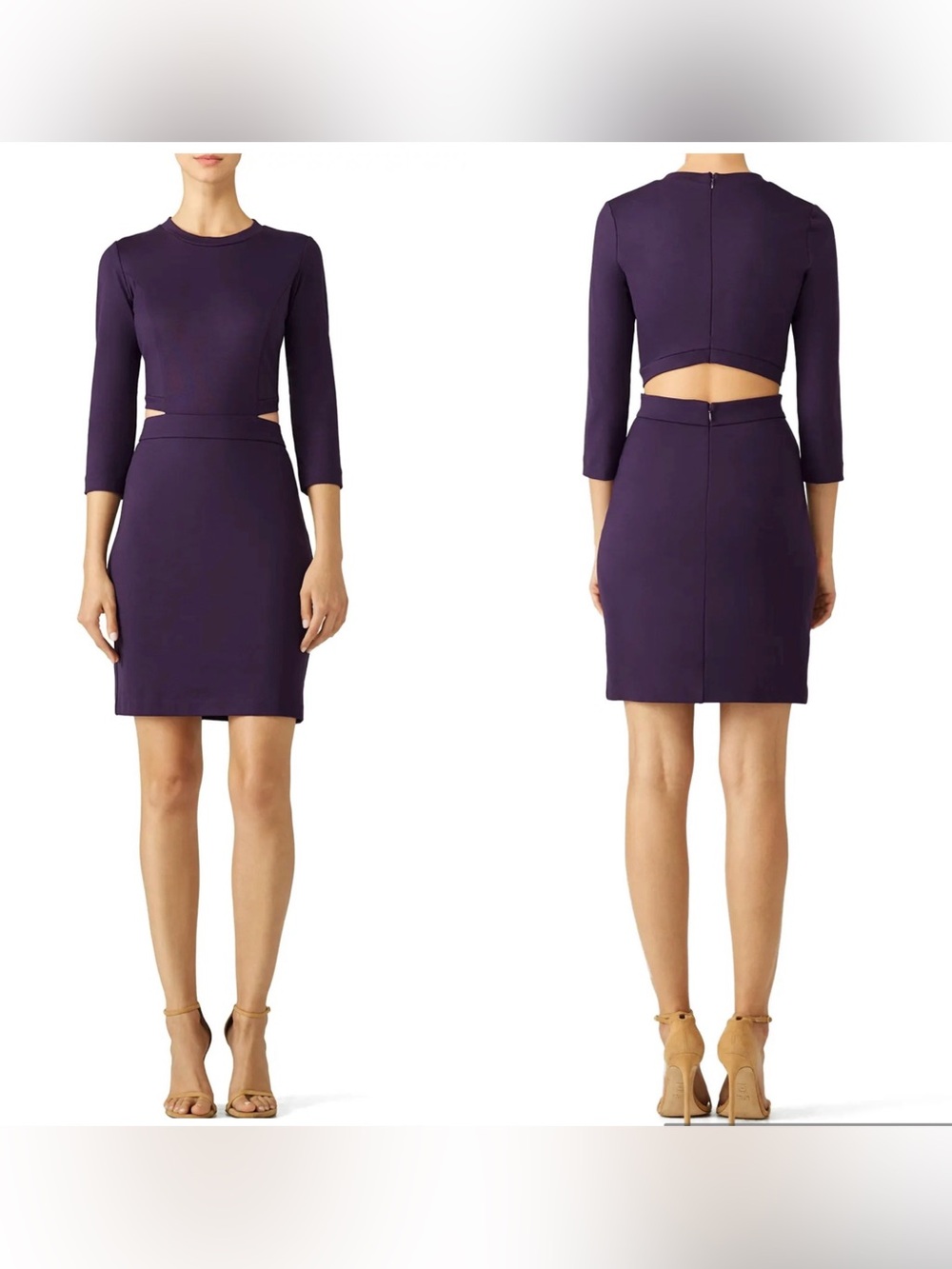 AMANDA UPRICHARD Minka‎ Cut Out Dress Plum Size M